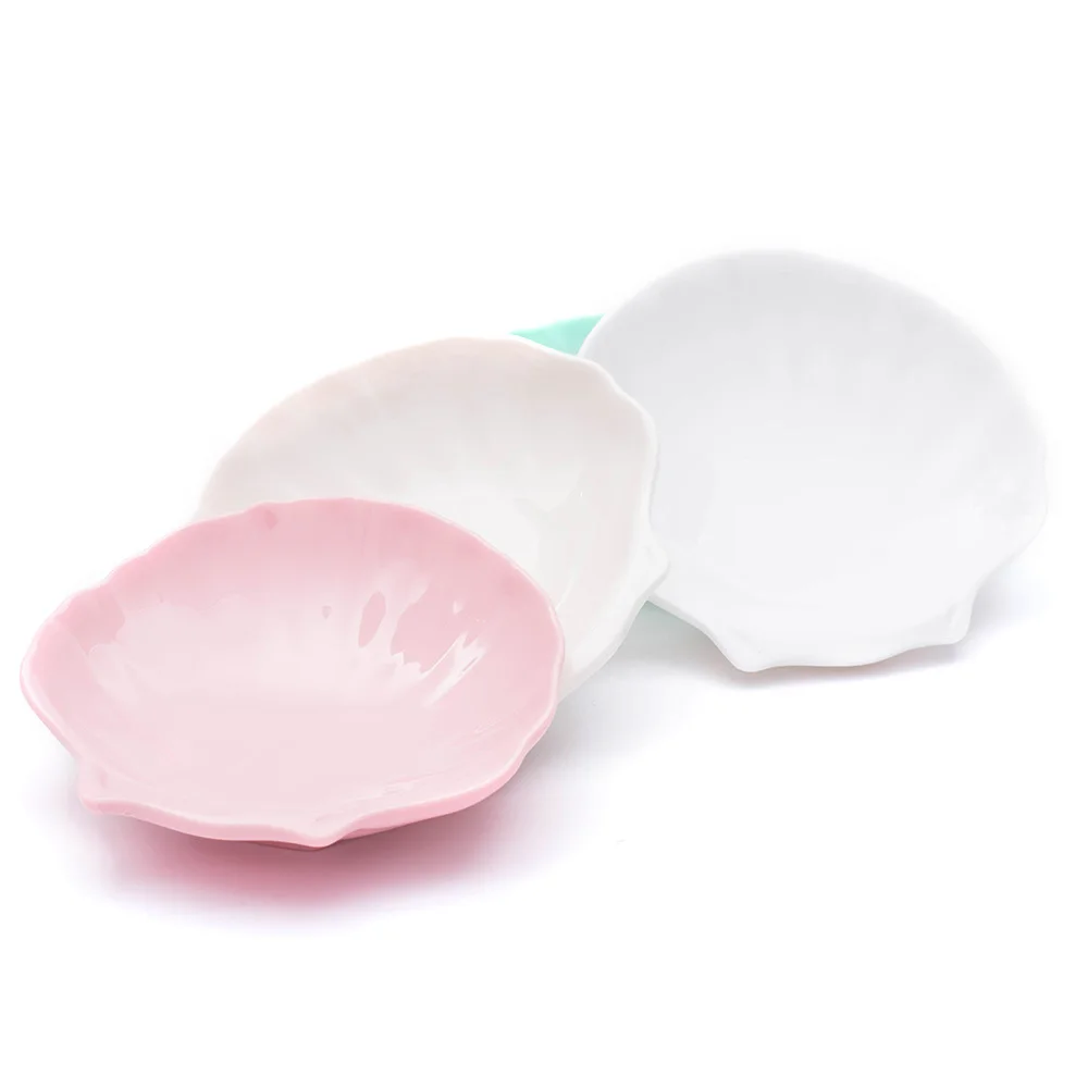 

Shell Shaped Soap Dish Bathroom Holder Saver Tray Plastic Shower Case Container Kitchen Sponge Sink Seashell Soap Organizer New