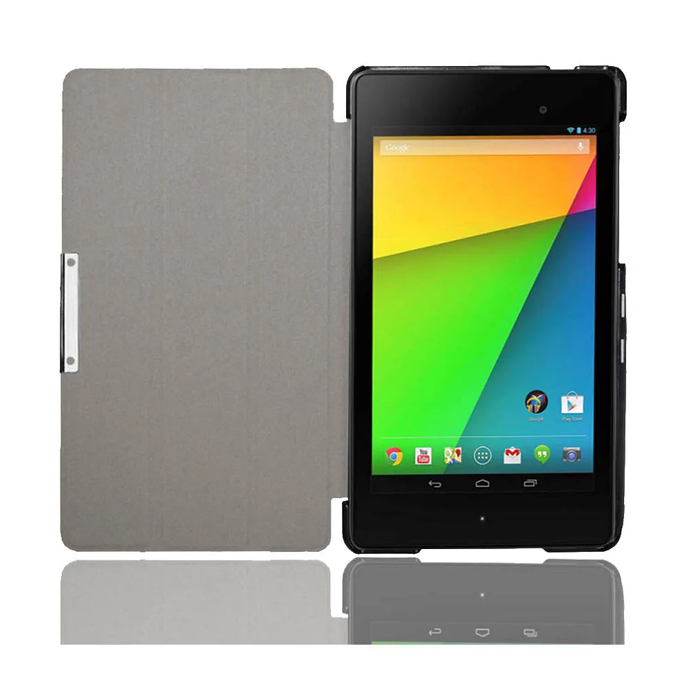 Умный кожаный чехол Nexus 7 2nd для Asus Google FHD (2nd Gen.2013) Ультратонкий книжка с магнитом и