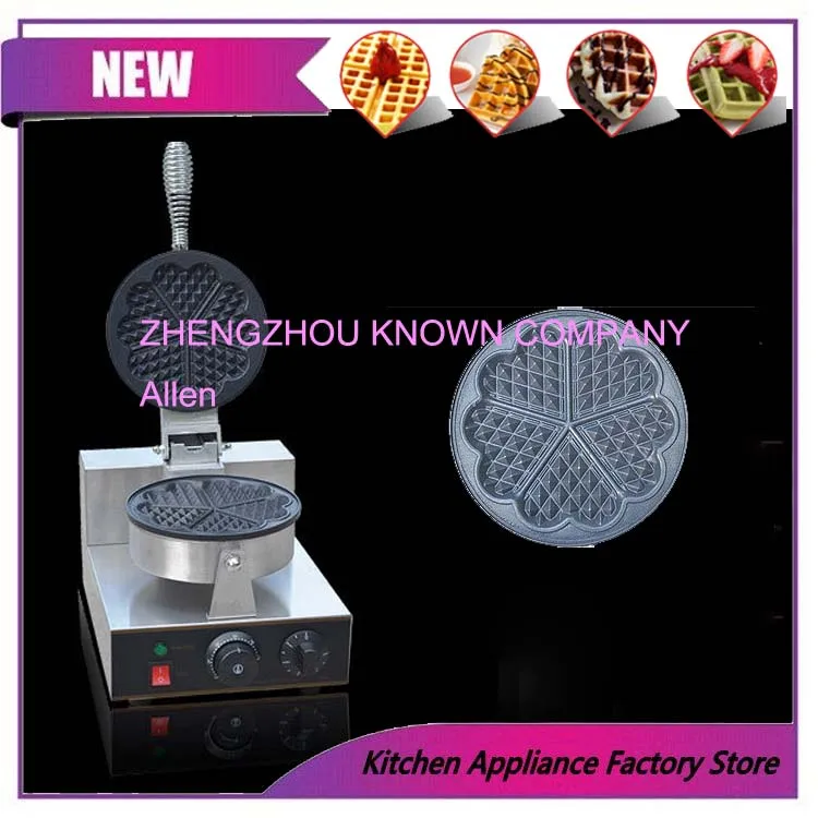 

5 Hearts waffle maker Single heads sweet heart type waffle machine waffle make machine Electric Non-stick Stainless steel