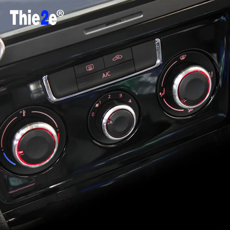 

3PCS Car AC Knob Car Air Conditioning heat control Switch knob,Aluminum alloy accessories,suitable for Volkswagen Polo 2004-2014