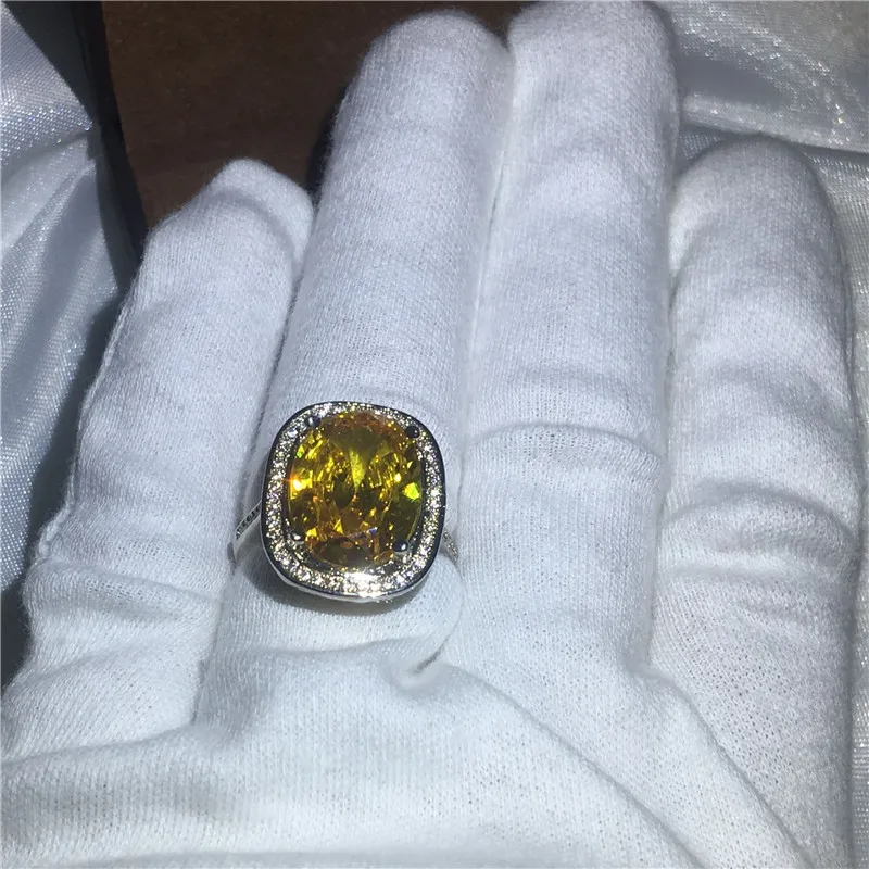 Брендовые ювелирные изделия юбилейные Кольца Овальный вырез 10ct AAAAA Циркон Cz