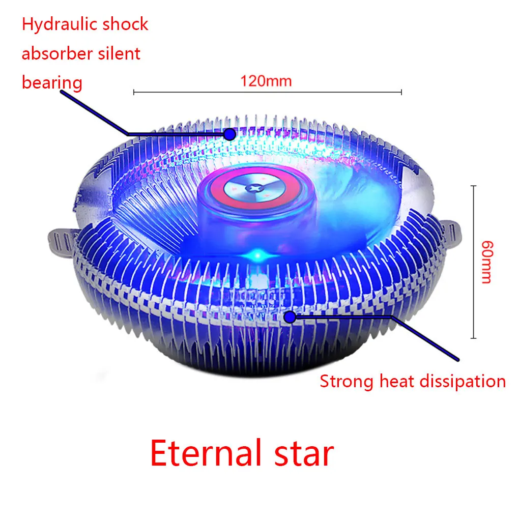 Универсальный вентилятор охлаждения процессора 12 В гидравлический подшипник радиатор Вентилятор компьютера ПК корпус радиатор воздушного охлаждения