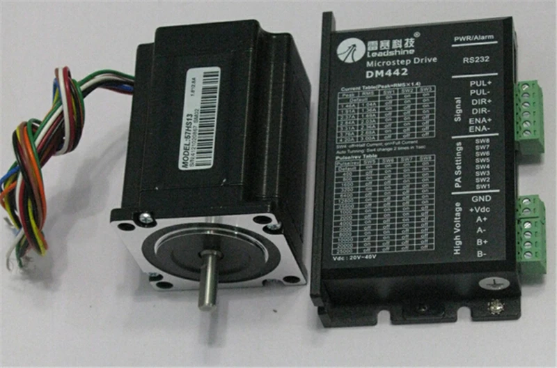 

Leadshine Stepper Motor Drive 2ph 2.8A 1.3NM NEMA23 57mm 18~40VDC For CNC Engraving Machine 57HS13+DM442