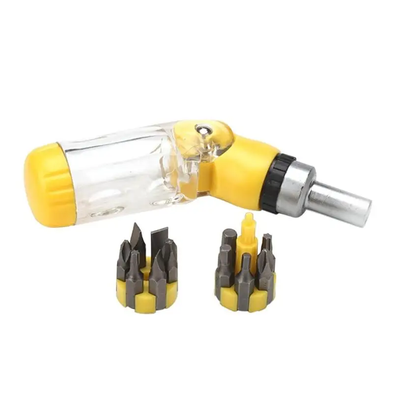 12 in 1 Portable Ratchet Screwdriver Bits Angle Adjustable Maintain