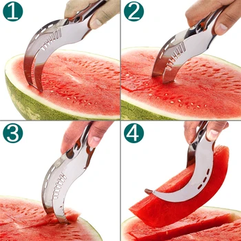 

20.8*2.6*2.8 CM Stainless Steel Watermelon Slicer Cutter Knife Corer Fruit Vegetable Tools Kitchen Gadgets And Ice Cream Melon