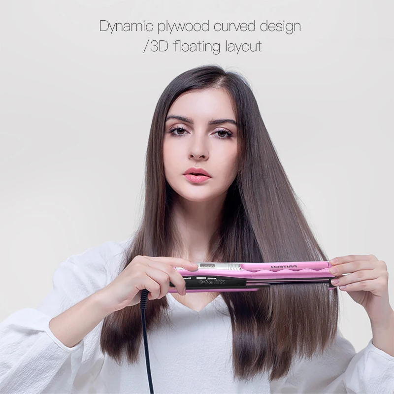 Профессиональный Выпрямитель для волос PRITECH 100 240 в цифровой плоский утюжок