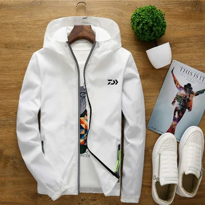 S-7XL, дышащая рыболовная куртка размера плюс, ветровка для рыбалки, одежда для походов, кемпинга, одежда, светильник, пальто для рыбалки - Цвет: White