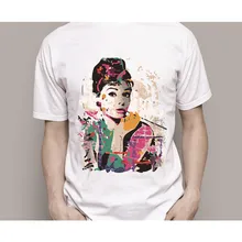 Хепберн. Nunbered на футболке ручная работа Краска высокого качества Холст Красивая краска ing по номерам Сюрприз подарок большое удовлетворение