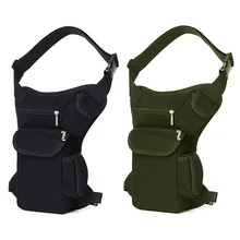 Men outdoor Canvas drop waist leg bags waist pack bag Men running belt bicycle and motorcycle Money Belt Fanny pack