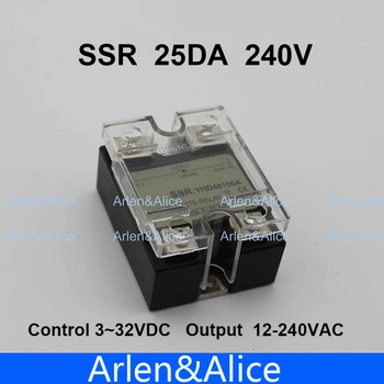 

25DA SSR YHD2425A Control 3-32V DC output 12~240VAC single phase AC solid state relay