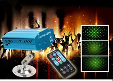 Remote Control Meteor Shower Stars Mini LED Stage Light Lamp R&G Laser Projector Stage Lighting Sound Control DJ Disco Party KTV