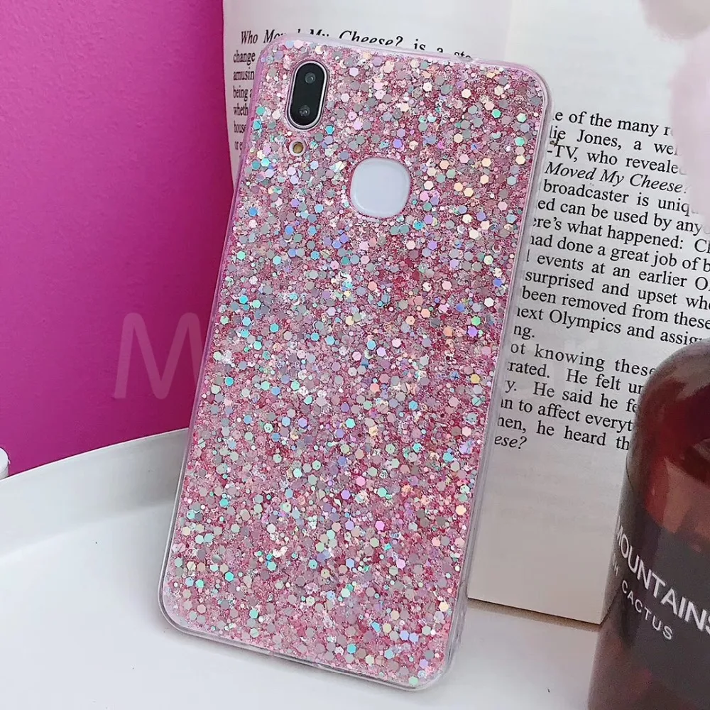 Luxury Silicone Bling Glitter Crystal Sequins Phone Cases for Xiaomi Redmi 5 Plus Redmi Note 5 6 Pro Cover for Xiaomi Mi 8 SE