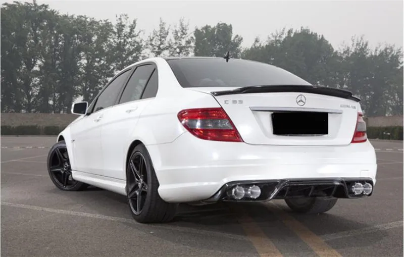 Спойлер из углеродного волокна для Mercedes Benz C Class W204 C63 C180 C200 C230 C260 C300 2007- Высокое качество Спойлеры заднего крыла