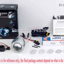 2.0ABD Универсальный 35 Вт 2 ''дюймовый Hid проектор фар комплект для мотоцикла желтый белый зеленый красный синий CCFL Ангел глаз