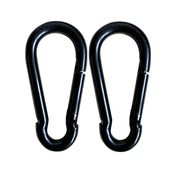 

Hammock Buckle Hammock Carabiner Hammock Accessories 8CM Black Metal iron buckle