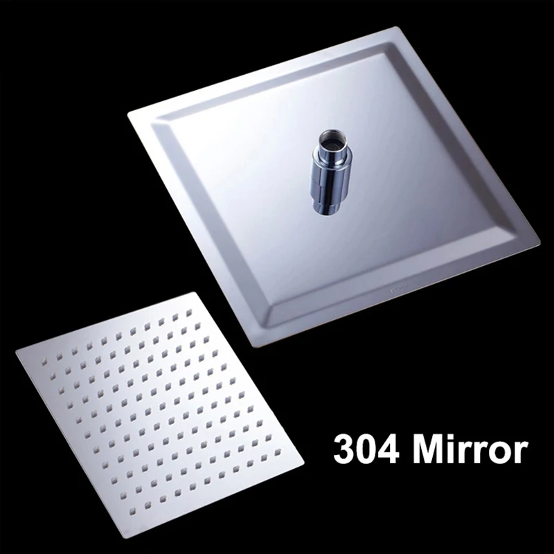 SRJ Bathroom Shower 304 Stainless Steel Supercharged Ultra-Thin Spray Shower Head Bathroom Brushed Shower Tool Accessories 