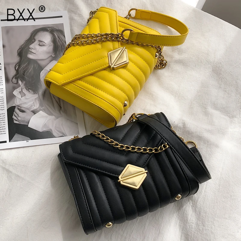 

[BXX] 2019 Summer Fashion New High Quality Pu Leather Women's Designer Handbag Sweet Girl Chain Shoulder Messenger Bag HG546