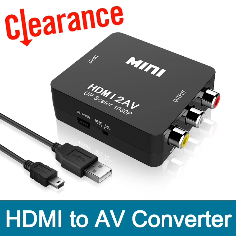 HDMI to RCA AV Converter HDMI to AV adapter Android TV Smart Box Laptop Chromecast for