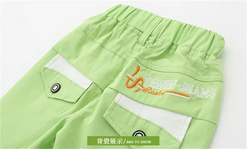 3-10 y summer clothes kids boys pants knee length pants for the boy casual children trousers solid color boys clothes (9)