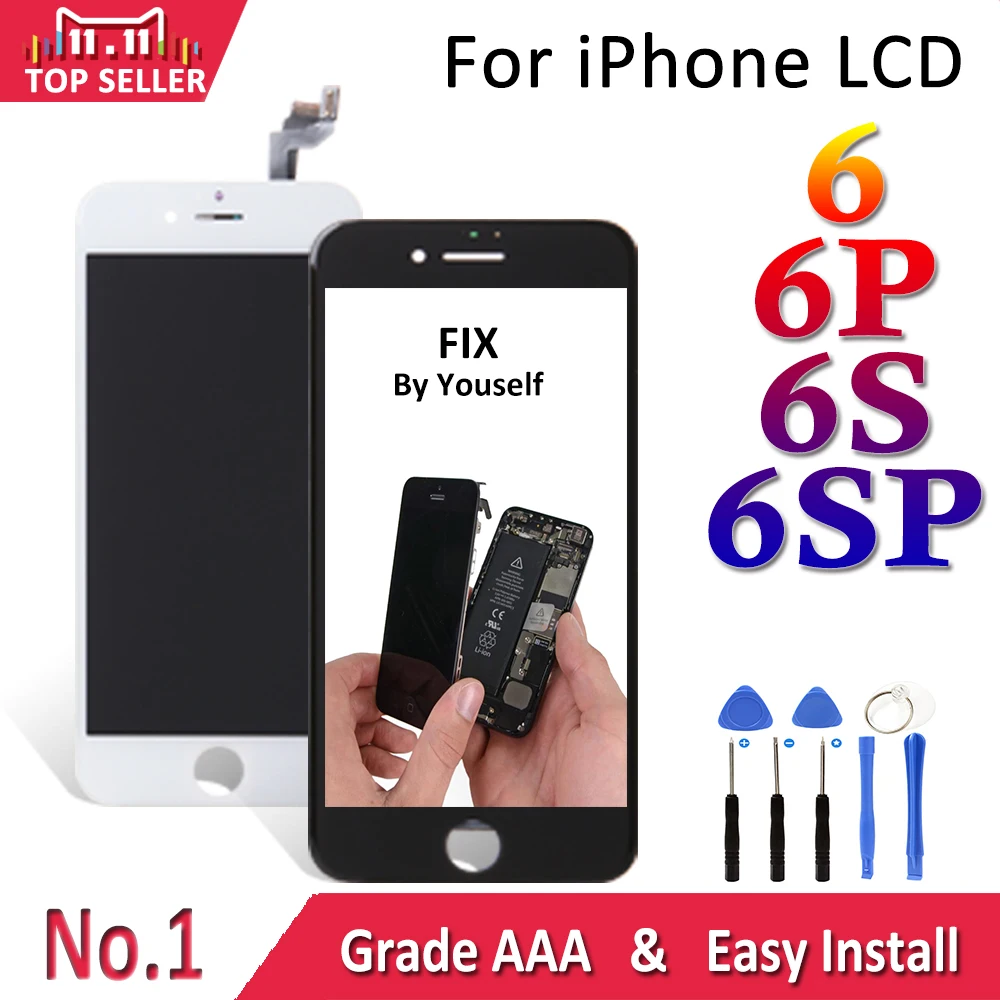 

Grade AAA Display For iPhone 6 6S Plus LCD Screen Touch Digitizer Assembly Replacement 3D Touch 4.7" 5.5" Phone Module Pantalla
