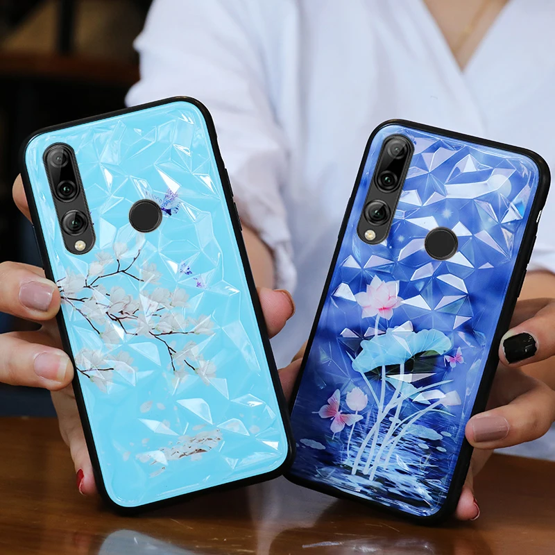 3D Diamond Texture Case For Huawei P Smart + (2019) / Honor 10i Enjoy 9s Cases Rhombic silicon Cover Luxury Coque Fundas 6.21&quot |