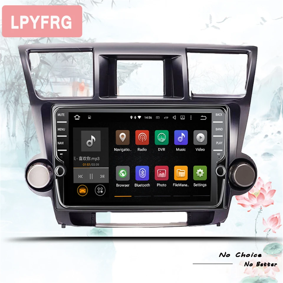 Автомагнитола K1 K2 10 1 дюйма GPS DVD Navi универсальная Android 0 8 ядер 4G LTE для Toyota high Lander 2009