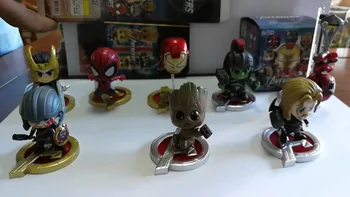 

5CM 8pcs/lot Anime figure Q version the avanger Spiderman Irman action figure