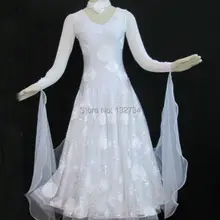 Современное Танго вальс бальных танцев платье, бальное платье из гладкой ткани, стандартный бальный зал платье девушки B-0230