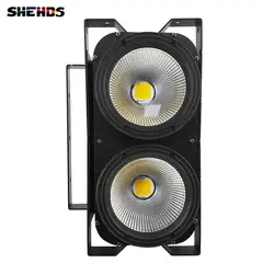 Shehds Новый профессиональный Комбинации 2x100 Вт светодио дный bblinder Light 2 глаза COB светодио дный мыть света высокой Мощность DMX освещения УДАРА