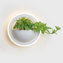 LED wall lamp 10W send simulation plant LED wall light indoor round acrylic bedroom corridor porch balcony