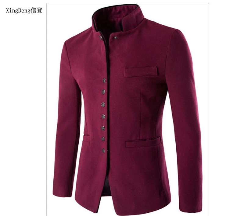XingDeng Fall 2018 men Chinese suits jackets Blazer For Quality Blazers Slim Fit cotton top Coat Costume Homme clothing XingDeng Fall 2018 men Chinese suits jackets Blazer For Quality Blazers Slim Fit cotton top Coat Costume Homme clothing
