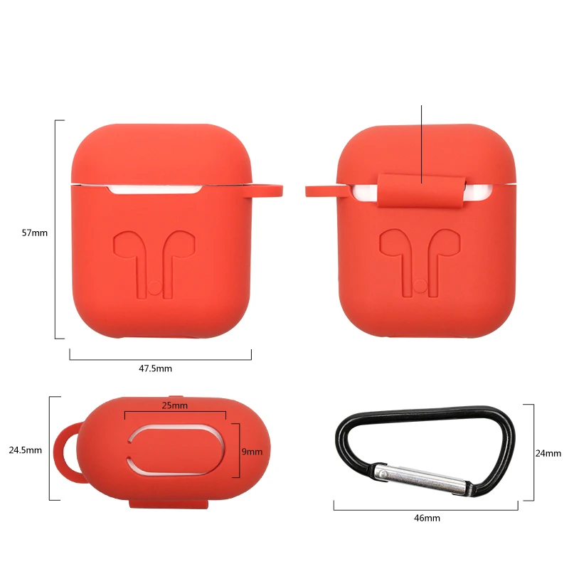 4 в 1 силиконовый чехол для наушников Airpods с защитой от потери веревки наушники Apple