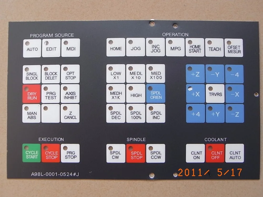 Пульт управления клавиатурой fanuc панель мембрана A98L 0001 0524 # J|membrane|membrane keypadmembrane key |