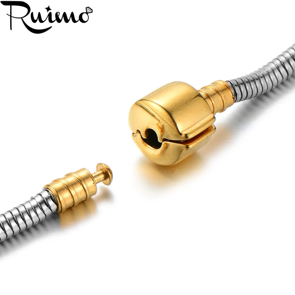 RUIMO в продаже 316l нержавеющая сталь покрытие Золотая змея цепи браслеты для DIY