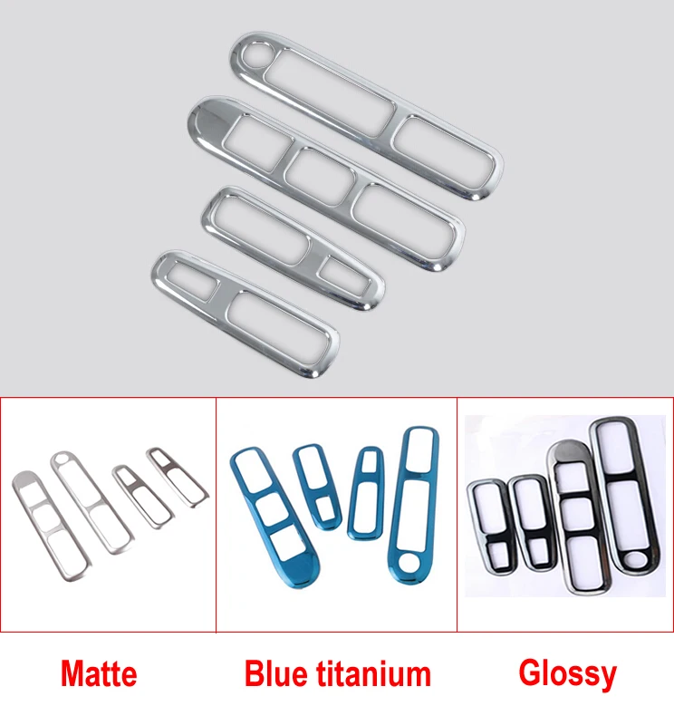 

SKTOO 4pcs/set ABS Chrome Trim interior armrest decoration For Peugeot 3008 2012 2013 2014 2015