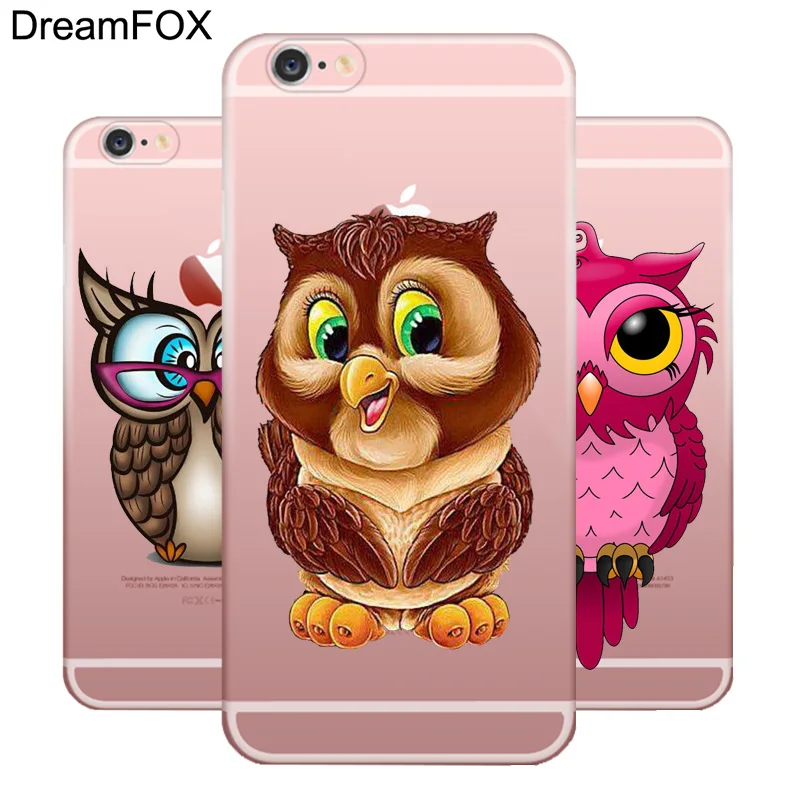 Beste DREAMFOX L023 Leuke Cartoon Uil Zachte TPU Silicone Case Cover Voor Apple iPhone X XR XS Max 8 7 6 6 s Plus 5 5 s SE 5C 4 4 s