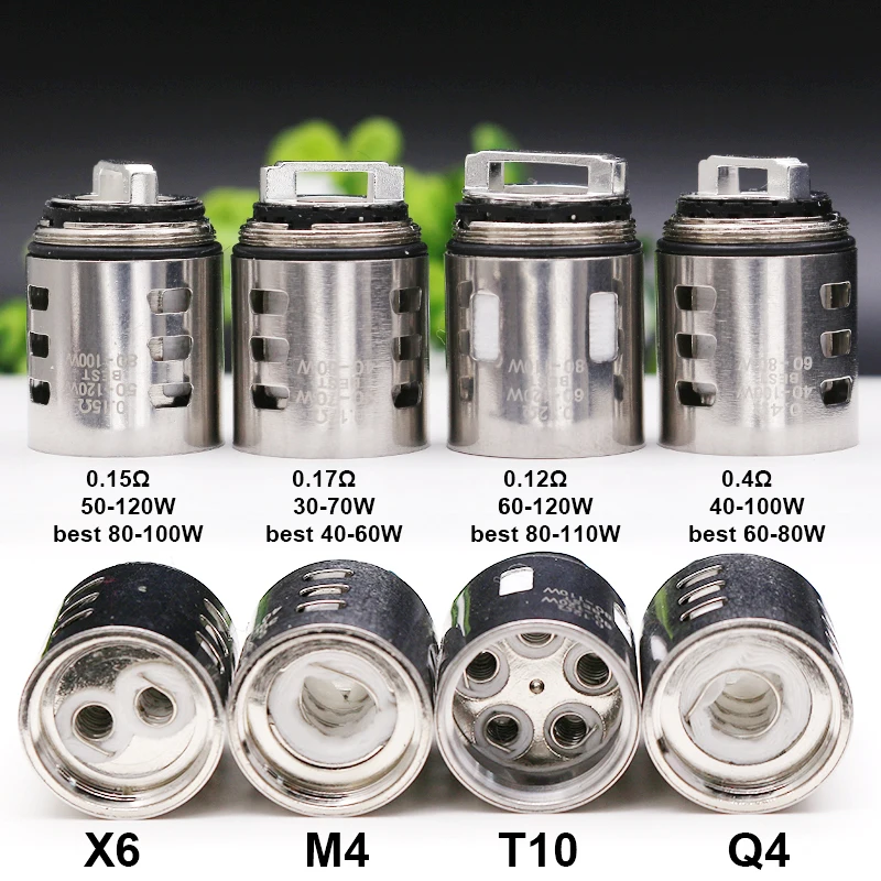 5 шт. vapesoon V12 цена-M4/Q4/X6/T10 Замена головка катушки ядро пульверизатора для курения TFV12 цена бак Mag 225 Вт тк кит