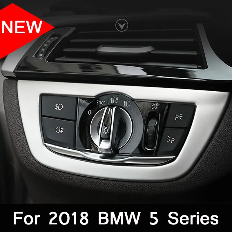 

For BMW 5 Series G30 528li 530li 2018 Car-Styling ABS Chrome Headlight Frame Trim Car Accessories 1pc
