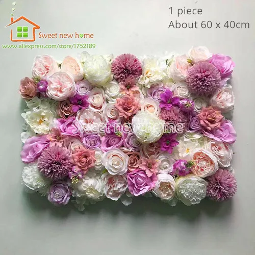 3D Искусственные розы FlowerWall панель DIY цветок Бегуны для свадебного фона или стола украшения - Цвет: GY625-Wall