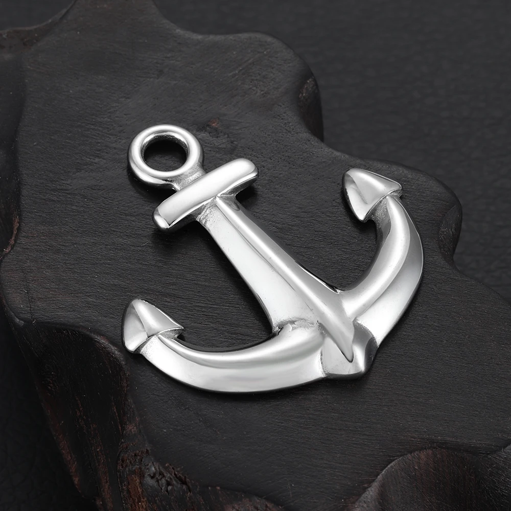 

Stainless Steel Anchor Pendant Hole 5mm for Necklace DIY Bracelet Hooks Accessories Findings Jewelry Making Men Charms Supplies