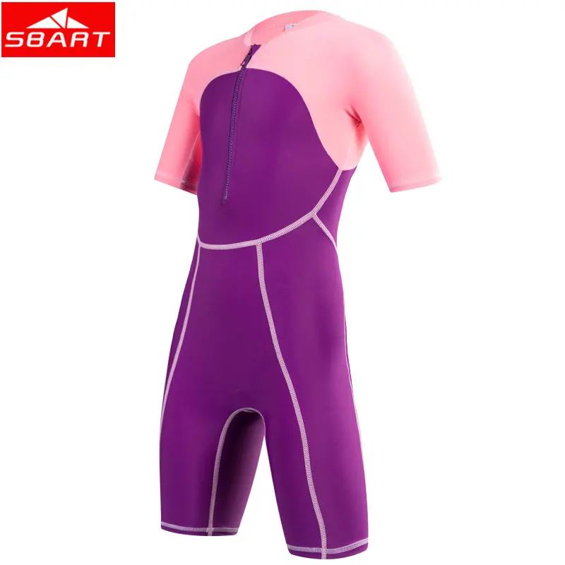 

SBART Children's Lycra Rush Guards One-Piece Short UV Swimming Snorkeling Surfing Rush Guards Boys Girls Beach Water Sportswear
