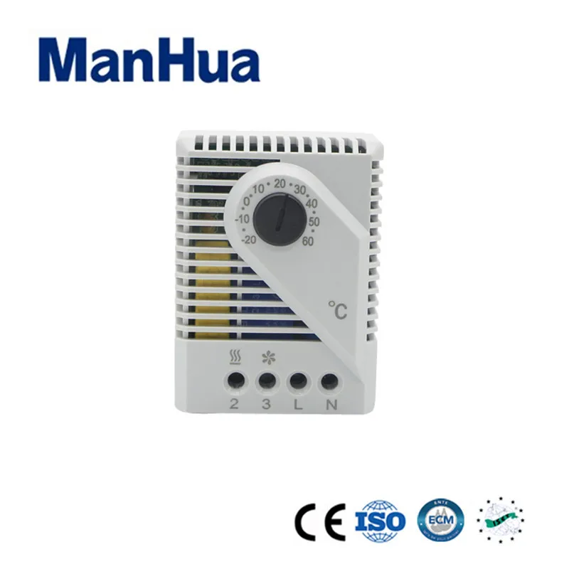 

ManHua High Switching Capacity 230VAC Clip Fixing Adjustable Temperature Switch FZK 011 With IP20 Mechanical Thermostat