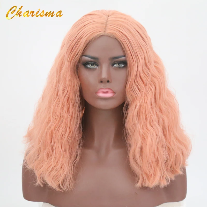 Charisma Natural Wave Synthetic Lace Front Wigs High Quality Pure Color Wigs 16 Inch Glueless
