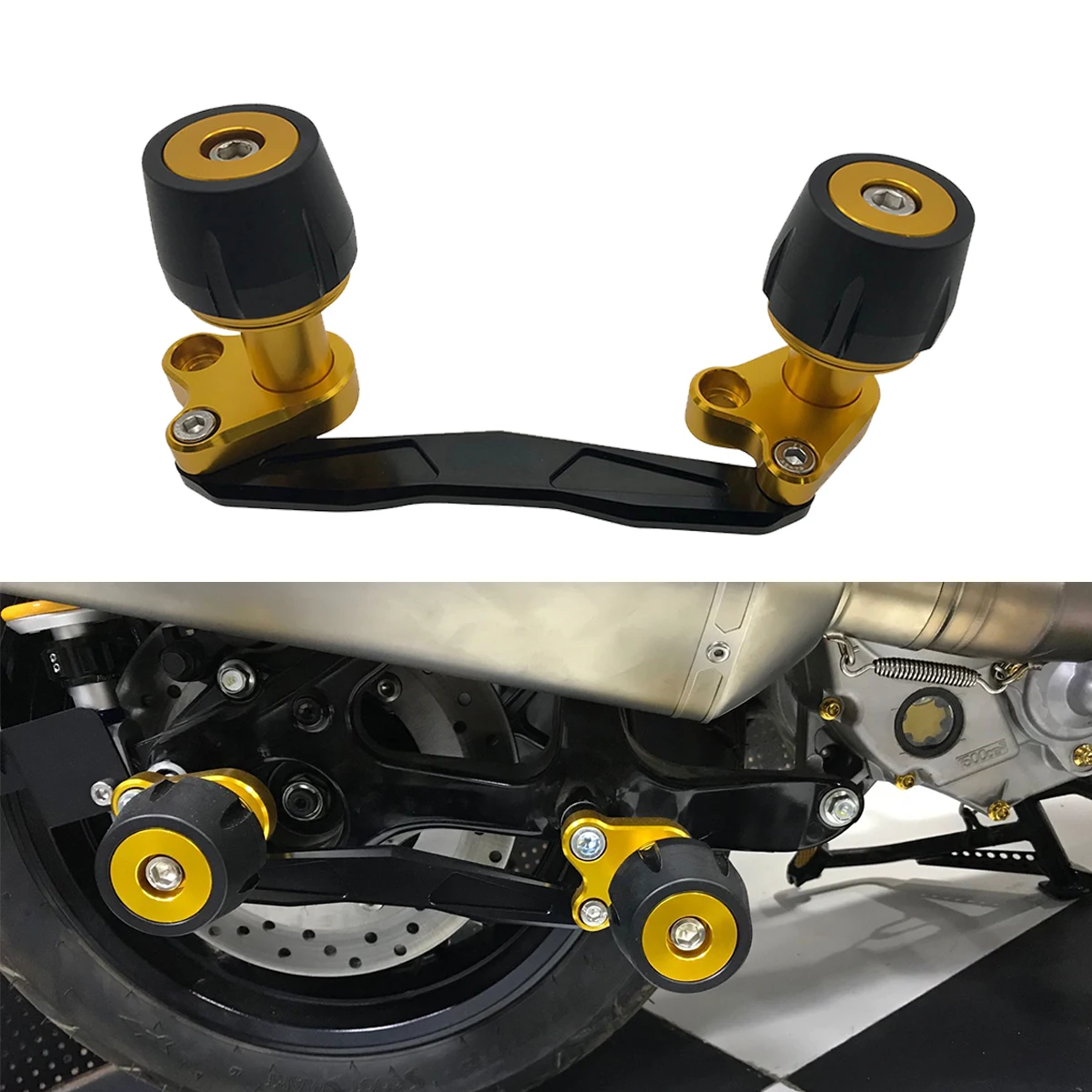 

Motorcycle Rear Wheel Exhaust Pipe Slider Falling Protector for Yamaha XMAX300 400 Aerox155 NMAX&NVX 155 150 125 PCX150 Forza300