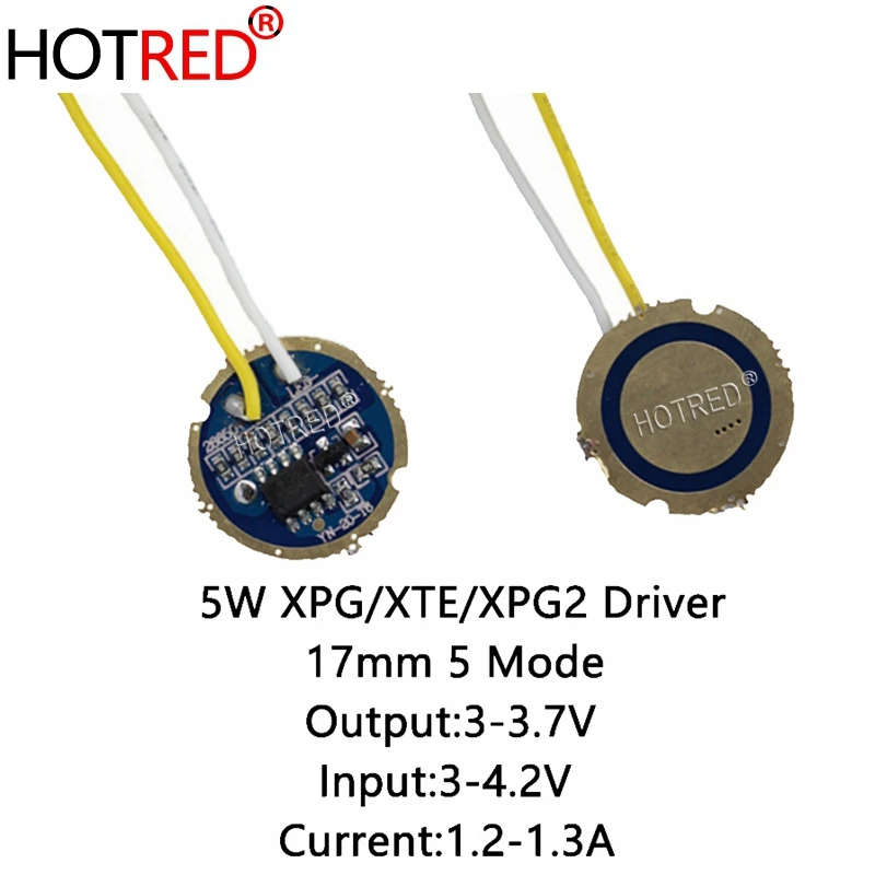 Светодиодный драйвер CREE xpg2 5 Вт светодиодный xte LG3535 XPG3 17 мм 3 4 2 в 1 А режимов