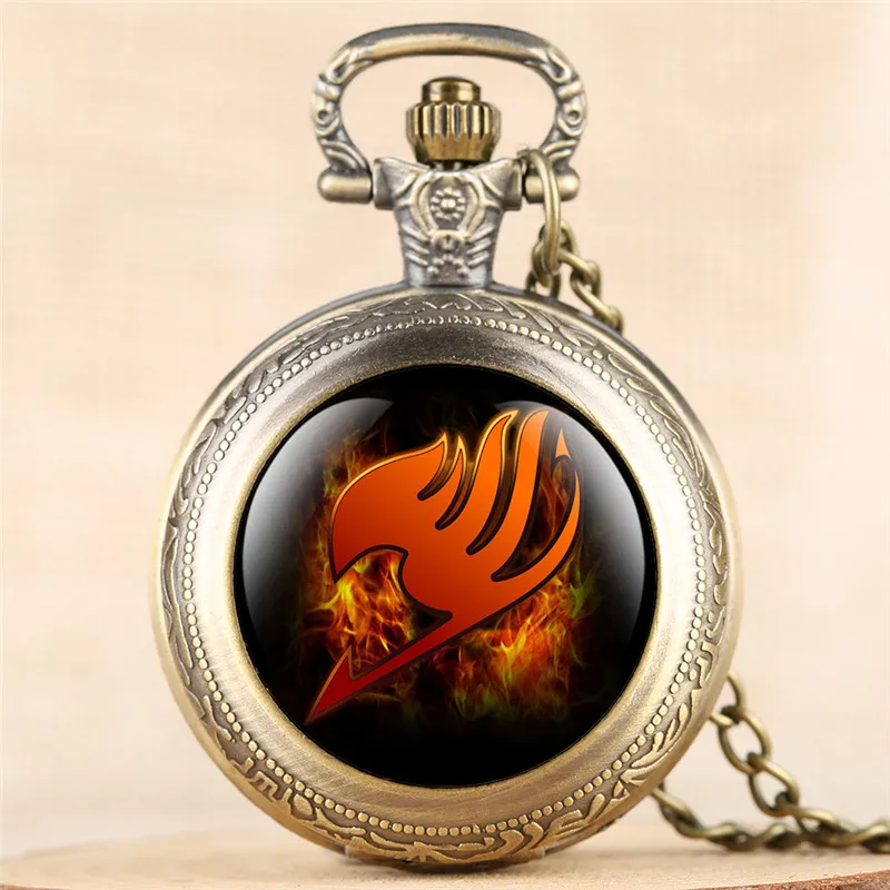 Reloj Mujer модные карманные часы для малыша мультфильм Fairy Tail узор карманные часы для девочки креативные кварцевые карманные часы ретро