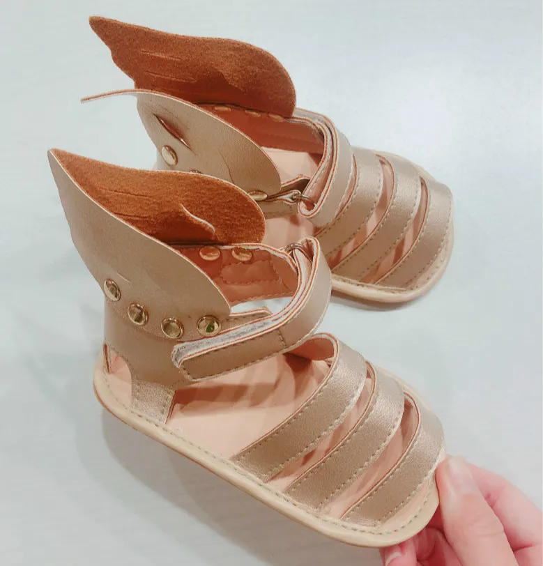 gold baby sandals
