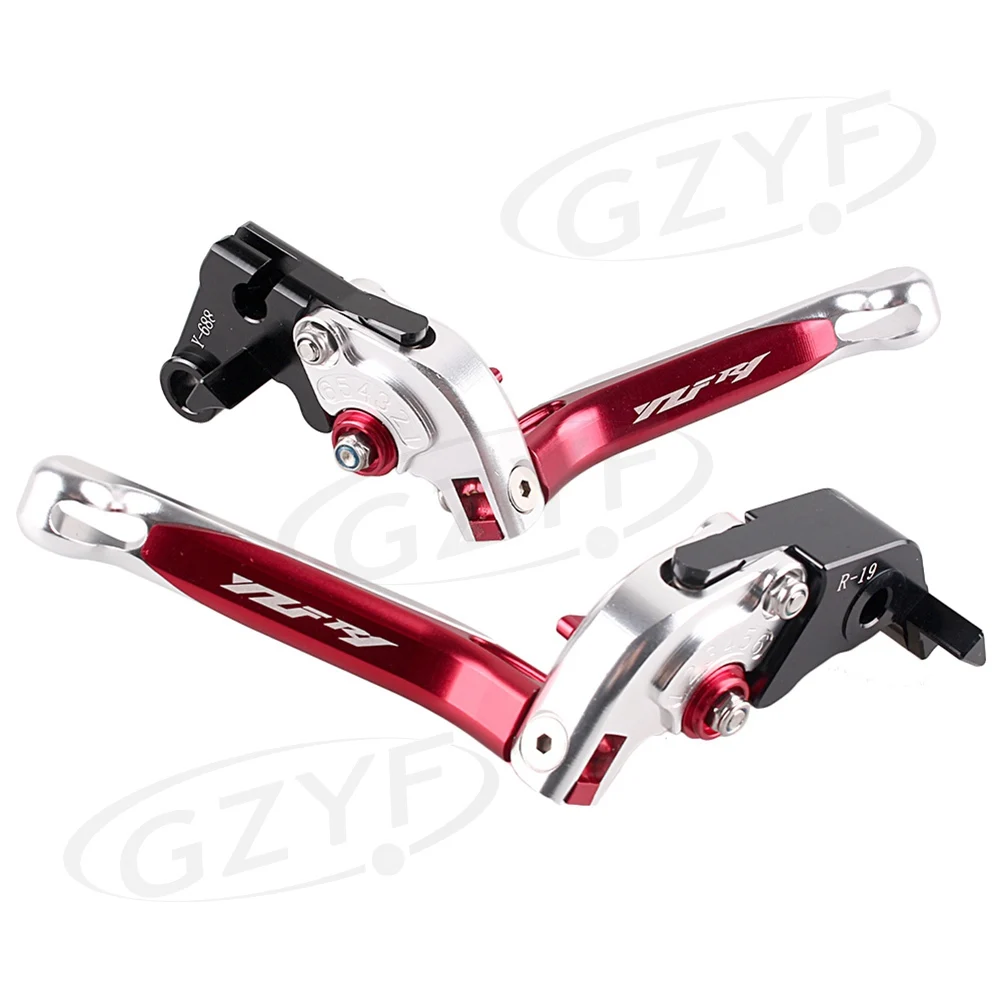 CNC Алюминий тормозной Cutch рычаги для YAMAHA YZF R1 2009 2010 2011 2012 2013 Регулируемая Складная Выдвижные красный/серебристый/черный
