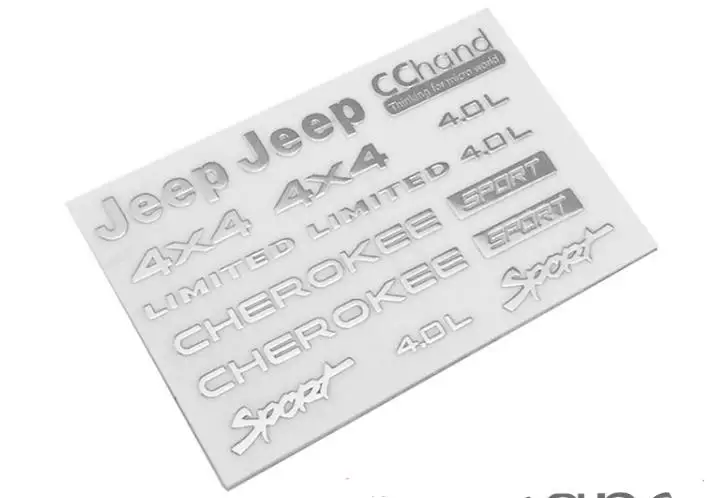 1/10 RC Wrangler Jeep axic SCX10 JEEP JK D90 наклейки этикетки логотипы AX90027 90035 90046 90047 cherokee Hraxxas TRX4|axial