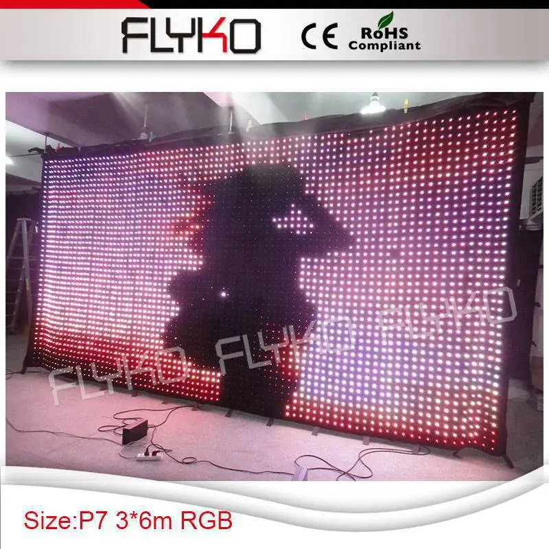 P7 facotory поставщик Свадьба Показать Фонарик светодиодный DJ Pro 3*6 м светодиодный матричный цвет видеоэкран
